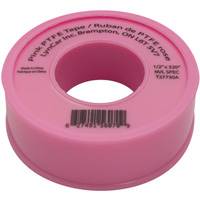 Teflon<sup>®</sup> Tape, 520" L x 1/2" W, Pink AG470 | Caster Town