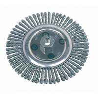 Knot Wire Wheel Brushes - Stringer Bead, 4-7/8" Dia., 0.02" Fill, 5/8"-11 Arbor, Steel BX338 | Caster Town