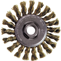High Speed Small Grinder Knot Wire Wheel Brush, 4" Dia., 0.02" Fill, 5/8"-11 Arbor, Stainless Steel BX299 | Caster Town