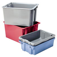 Polylewton Stack-N-Nest<sup>®</sup> Containers, 15.1" x 30.1" x 24", Blue CC876 | Caster Town