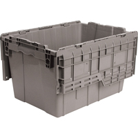 Flipak<sup>®</sup> Polyethylene Plastic (PE) Distribution Containers, 21.8" x 15.2" x 12.9", Grey CA462 | Caster Town