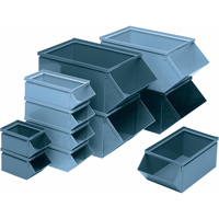 Steel Bin, 100 lbs. Cap., 7-1/2" W x 15-1/2" D x 6" H, Blue CA767 | Caster Town