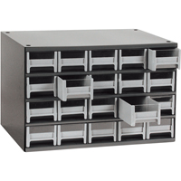 Modular Parts Cabinets, Steel, 20 Drawers, 17" x 10-9/16" x 2-1/16", Grey CA854 | Caster Town