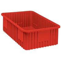 Divider Box<sup>®</sup> Containers, Plastic, 22.5" W x 17.5" D x 8" H, Red CC941 | Caster Town