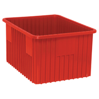 Divider Box<sup>®</sup> Containers, Plastic, 22.5" W x 17.5" D x 12" H, Red CC942 | Caster Town