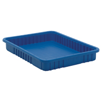 Divider Box<sup>®</sup> Containers, Plastic, 22.5" W x 17.5" D x 3" H, Blue CC951 | Caster Town