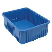 Divider Box<sup>®</sup> Containers, Plastic, 22.5" W x 17.5" D x 8" H, Blue CC953 | Caster Town