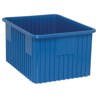 Divider Box<sup>®</sup> Containers, Plastic, 22.5" W x 17.5" D x 12" H, Blue CC954 | Caster Town