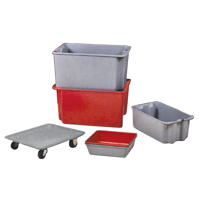 Stack-N-Nest<sup>®</sup> Plexton Containers, 13" W x 20.6" D x 8" H, Grey CD195 | Caster Town