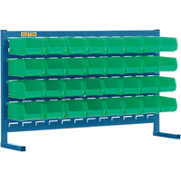 Louvered Rack with Bins, 32 Bins, 36" W x 8-1/4" D x 22" H CF359 | Caster Town