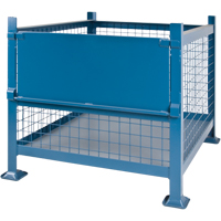 Bulk Stacking Containers, 34.5" W x 40.5" D x 30" H, 3000 lbs. Capacity CF450 | Caster Town