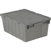 Flipak<sup>®</sup> Polyethylene Plastic (PE) Distribution Containers, 21.9" x 15.2" x 9.3", Grey CF559 | Caster Town