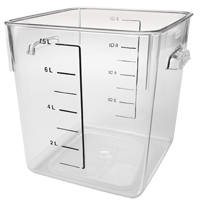 Rubbermaid<sup>®</sup> Space Saving Square Container, Plastic, 7.6 L Capacity, Clear CF707 | Caster Town