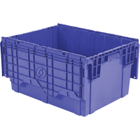 Flipak™ Polyethylene Plastic (PE) Distribution Containers, 27.9" x 20.9" x 15.2", Blue CF725 | Caster Town