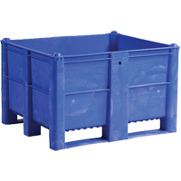 Pallet Container, 40"/47.25" D x 48"/39.4" W x 29"/29.1" H, 1543 lbs./2650 lbs. Capacity, Blue CF802 | Caster Town
