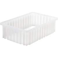 Divider Box<sup>®</sup> Container, Plastic, 16.5" W x 10.875" D x 5" H, Grey CF951 | Caster Town