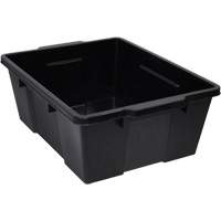 Plastic Latch Container, 15.875" W x 21" D x 7.75" H, Black CG053 | Caster Town