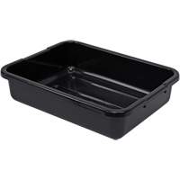 All-Purpose Ribbed-Bottom Storage Tub, 5" H x 15" D x 21" L, Plastic, Black CG209 | Caster Town