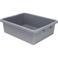 All-Purpose Ribbed-Bottom Storage Tub, 7" H x 17" D x 22" L, Plastic, Grey CG227 | Caster Town