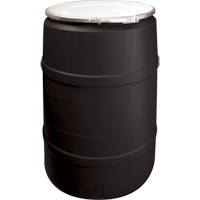 Polyethylene Drums, 55 US gal (45 imp. gal.), Open Top, Black DC527 | Caster Town