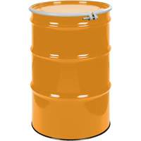 Steel Drums, 55 US gal (45 imp. gal.), Unlined, Orange, Open Top, UN1A2/Y1.5/150, 16 Gauge DC379 | Caster Town