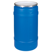 Polyethylene Drums, 30 US gal. (25 imp. Gal.), Open Top, Blue DC535 | Caster Town