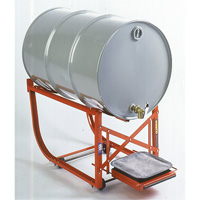 Drum Cradle with Drip Tray, 55 US gal. (45 Imperial Gal.) Capacity, 600 lbs./272 kg Load Limit DC566 | Caster Town