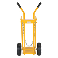 Gas Cylinder Cart, Mold-on Rubber Wheels, 9-13/16" W x 16" L Base, 150 lbs. DC671 | Caster Town