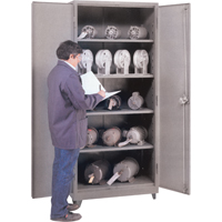 Heavy Gauge Storage Cabinets, Steel, 3 Shelves, 60" H x 36" W x 21" D, Grey FB012 | Caster Town