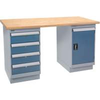 Pre-Designed Workbench, Door & Drawers, 2500 lbs. Cap., 72" W x 36" D, 34" H FG123 | Caster Town