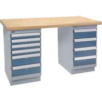 Pre-Designed Workbench, Dual Drawers, 2500 lbs. Cap., 72" W x 36" D, 34" H FG619 | Caster Town