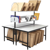 Back-to-Back Modular Packing Stations, 68" W x 33" D x 60" H, Laminate FI712 | Caster Town