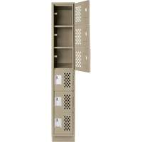 Assembled Lockerettes Clean Line™ Perforated Economy Lockers FJ565 | Caster Town