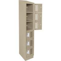 Assembled Lockerettes Clean Line™ Perforated Economy Lockers FJ595 | Caster Town