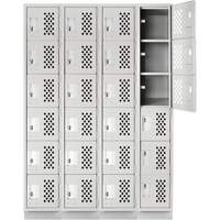 Assembled Clean Line™ Perforated Economy Lockers FL354 | Caster Town