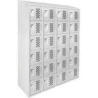 Assembled Clean Line™ Perforated Economy Lockers FL355 | Caster Town