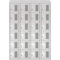 Assembled Clean Line™ Perforated Economy Lockers FL355 | Caster Town