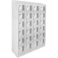 Assembled Clean Line™ Perforated Economy Lockers FL356 | Caster Town