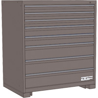 Modular Drawer Cabinet, 8 Drawers, 36" W x 24" D x 40" H, Grey FM053 | Caster Town