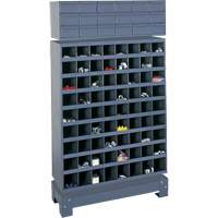 Unité de stockage modulaire pour petites pièces, Acier, 18 tiroirs, 33-3/4" x 12-1/4" x 58-5/8", Gris FN371 | Caster Town