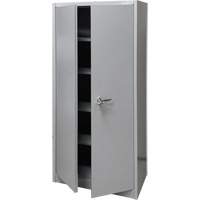 Storage Cabinet, Steel, 4 Shelves, 66" H x 30" W x 15" D, Grey FN425 | Caster Town