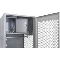 Gear Locker with Door, Steel, 24" W x 24" D x 72" H, Grey FN466 | Caster Town