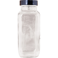 Bottle, Square, 8 fl. Oz., Glass IA672 | Caster Town