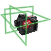 Ensemble de laser vert 360 degrés à trois plans M12<sup>MC</sup>, 125' (38,1 m), 530 N.m IC627 | Caster Town