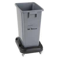 Recycling & Waste Receptacle Dolly, Polypropylene, Black, Fits: 17-1/4" x 12-1/2" JH483 | Caster Town