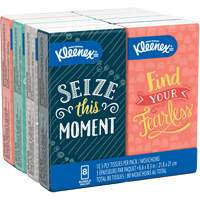 Kleenex<sup>®</sup> Facial Tissue Pocket Pack, 3 Ply, 8.3" L x 8.6" W, 10 Sheets/Box JL019 | Caster Town