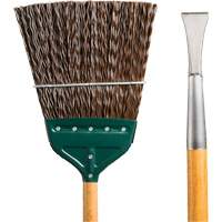 Track & Switch Broom with Heavy-Duty Forged Chisel, Wood Handle, Polypropylene Bristles, 55" L JM743 | Caster Town