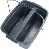 Dual Compartment Bucket, 4.75 US Gal. (19 qt.) Capacity, Grey JN504 | Caster Town