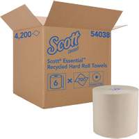 Essential 100% Recycled Brown Hard Roll Towels, 1 Ply, Standard, 700' L JO169 | Caster Town