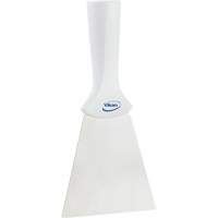 Handle-Mounted Stainless Steel Scraper, White, 4" W x 8" L JO623 | Caster Town